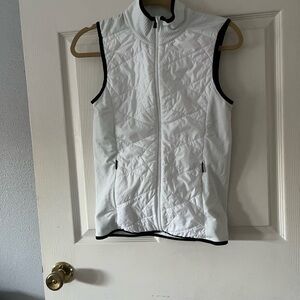 Athleta White and Black Quilted Vest
